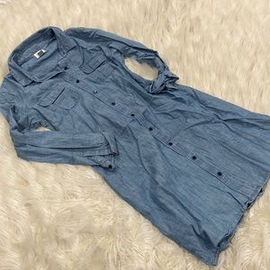 Denim dress shacket classic
